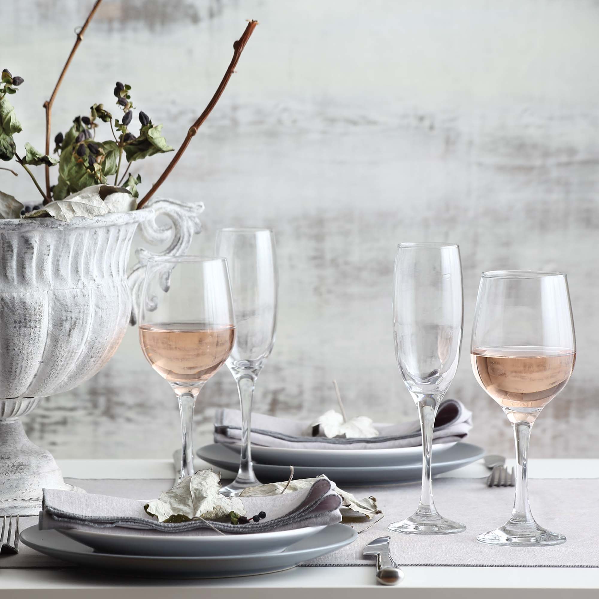 Wine and champagne glasses